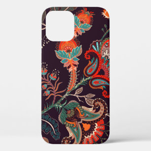 Seamless nature pattern. Background with big decor iPhone 12 Case