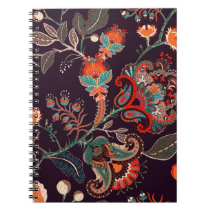 Seamless nature pattern. Background with big decor Notebook