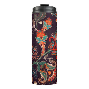 Seamless nature pattern. Background with big decor Thermal Tumbler