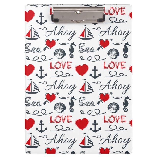 Seamless nautical pattern clipboard (Front)