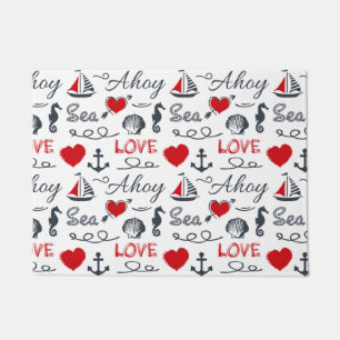 Seamless nautical pattern doormat