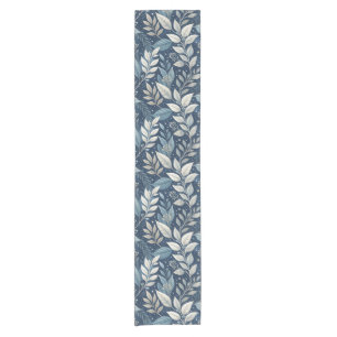 Seamless Night Garden Botanical Pattern Short Table Runner
