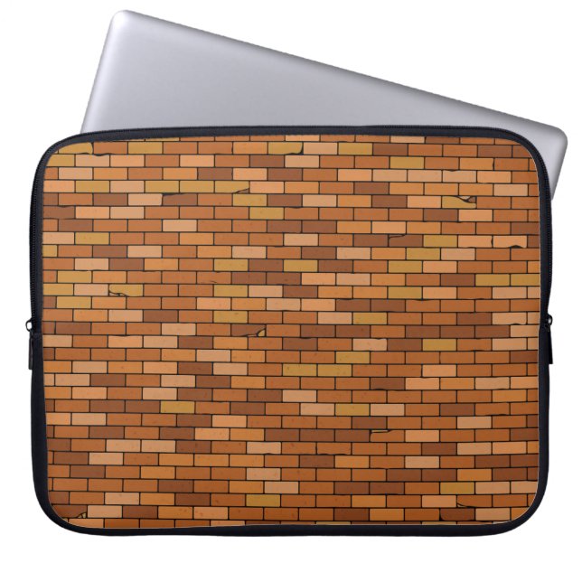 Seamless Old brick wall background with vignette.  Laptop Sleeve (Front)