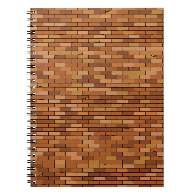 Seamless Old brick wall background with vignette.  Notebook (Front)