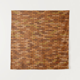 Seamless Old brick wall background with vignette.  Tapestry