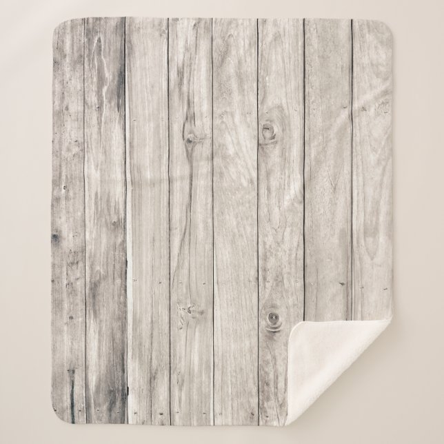 Seamless Old Wood: Textured Wall Background Sherpa Blanket (Front)