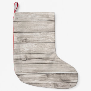 Seamless Old Wood: Textured Wall Background Small Christmas Stocking