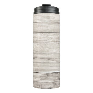 Seamless Old Wood: Textured Wall Background Thermal Tumbler