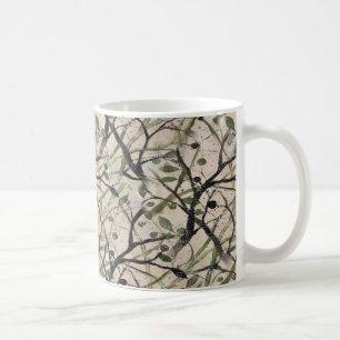 Seamless Olive Branch Abstract Art Pattern Coffee Mug