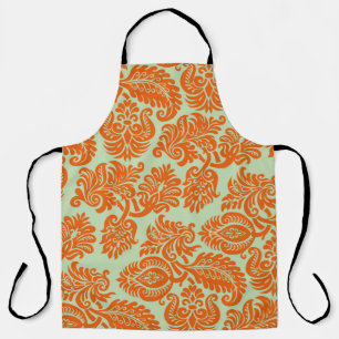 Seamless orange background texture apron