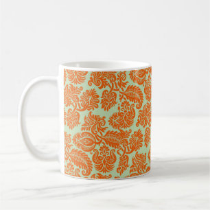 Seamless orange background texture coffee mug