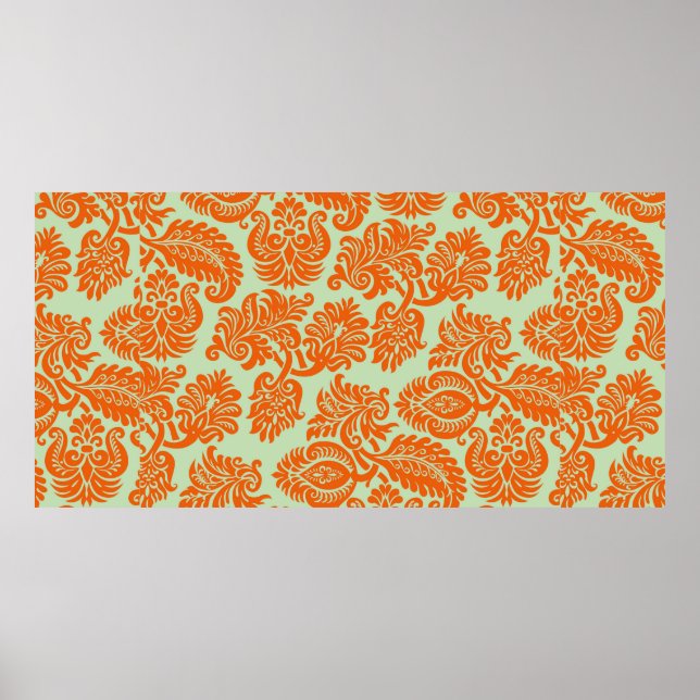 Seamless orange background texture poster (Front)