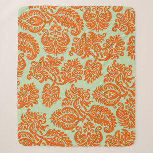 Seamless orange background texture sherpa blanket