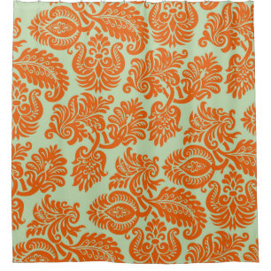 Seamless orange background texture shower curtain