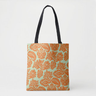 Seamless orange background texture tote bag