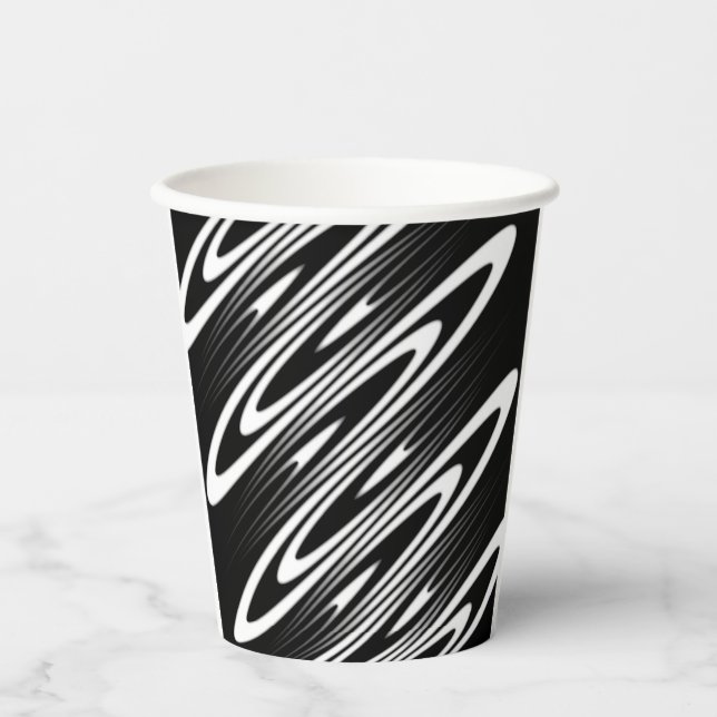 seamless organic pattern design paper cups (Front)