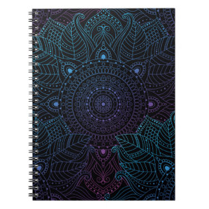Seamless oriental arabesque pattern. Laced decorat Notebook