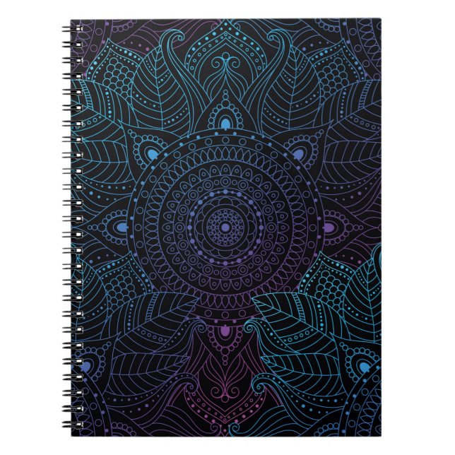 Seamless oriental arabesque pattern. Laced decorat Notebook (Front)