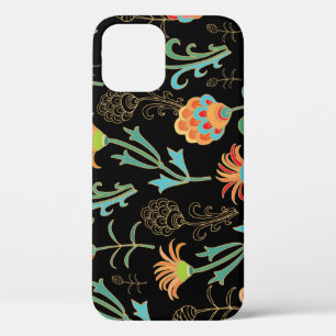 Seamless Oriental Floral Elegance iPhone 12 Case