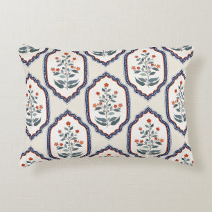 Seamless oriental vintage ornament with flower bra decorative cushion