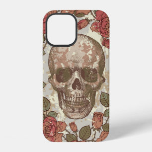 Seamless ornament in a retro style with skulls and iPhone 12 case