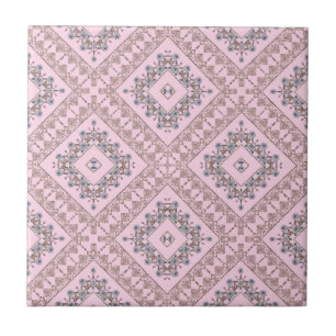 Seamless ornamental decor beads pearl jewellery ceramic tile