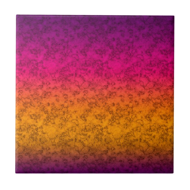 Seamless ornamental marble gradient pink purple ye ceramic tile (Front)