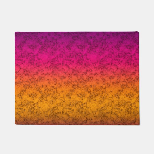Seamless ornamental marble gradient pink purple ye doormat (Front)