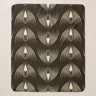 Seamless ornamental pattern. Repeating monochrome Sherpa Blanket