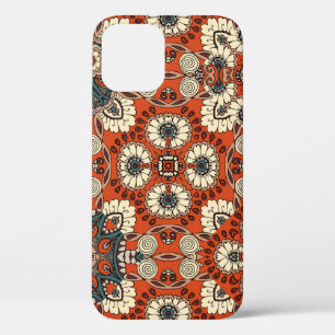 Seamless ornamental pattern with floral and paisle iPhone 12 case