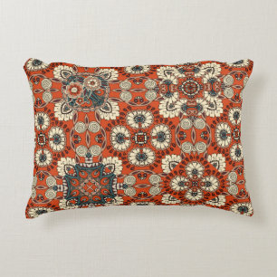 Seamless ornamental pattern with floral and paisle decorative cushion