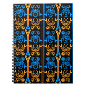 Seamless ornamental retro moroccan arabic vintage notebook