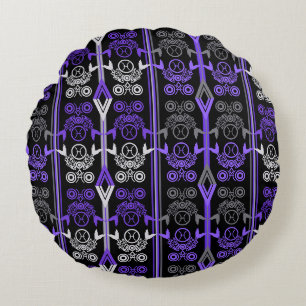 Seamless ornamental retro moroccan arabic vintage round cushion