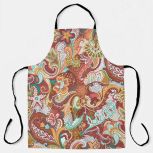 Seamless paisley: elegant background pattern. apron