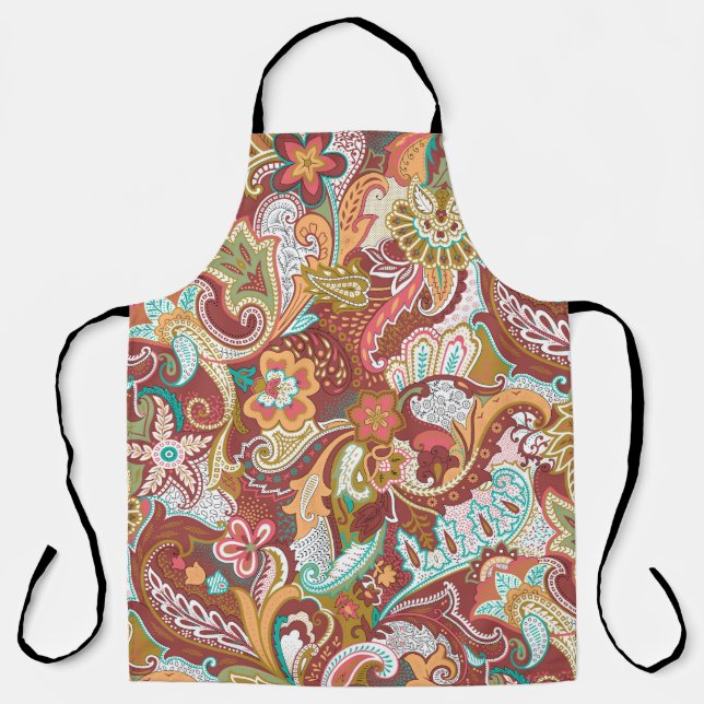 Seamless paisley: elegant background pattern. apron (Front)