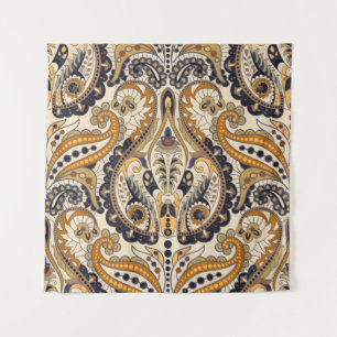 Seamless Paisley floral pattern. Colorful ornament Tapestry
