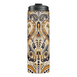 Seamless Paisley floral pattern. Colourful ornamen Thermal Tumbler