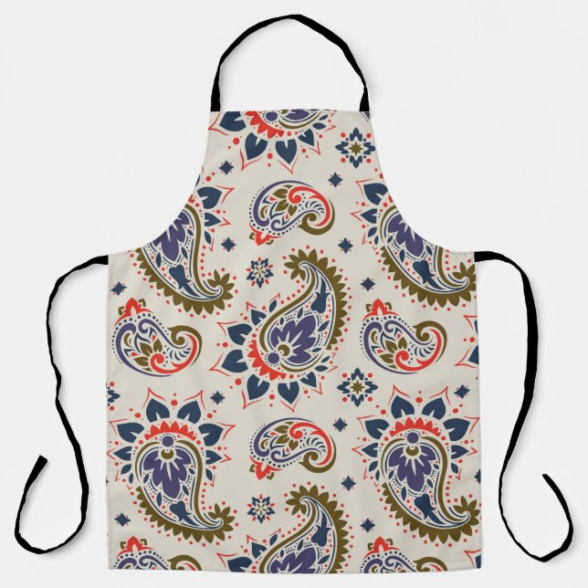 Seamless paisley pattern apron (Front)