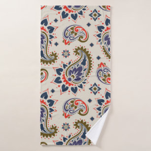 Seamless paisley pattern bath towel