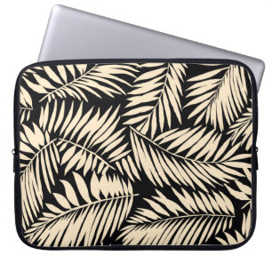 Seamless Palm Leaf Pattern in Laptop Sleeve