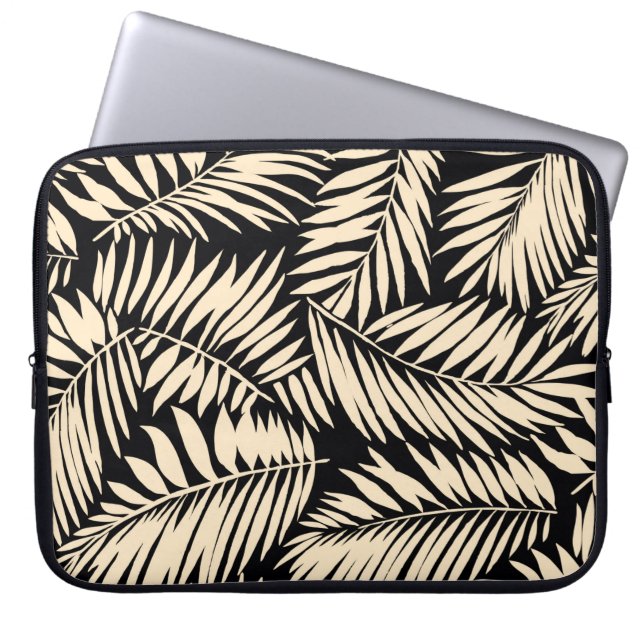 Seamless Palm Leaf Pattern in  Laptop Sleeve (Front)