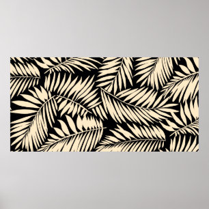 Seamless Palm Leaf Pattern in Poster