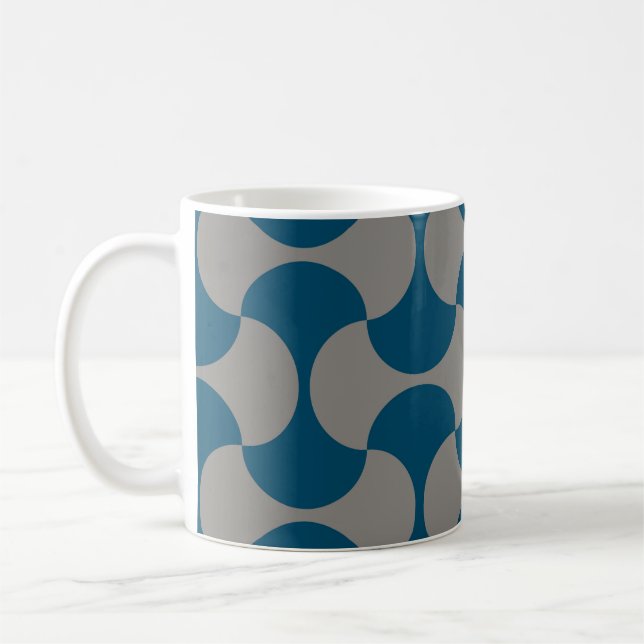 Seamless pastel pattern in 60s style. Wrapping pap Coffee Mug (Left)