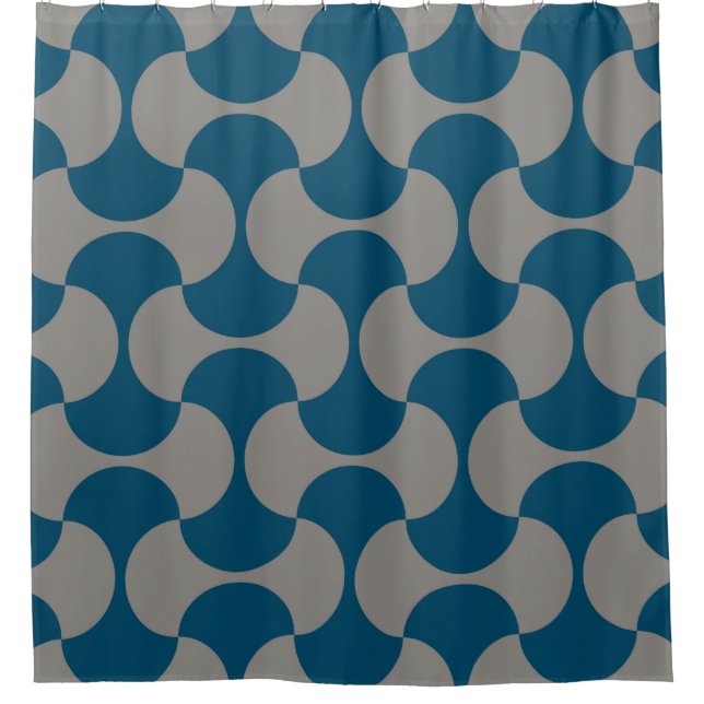 Seamless pastel pattern in 60s style. Wrapping pap Shower Curtain (Front)