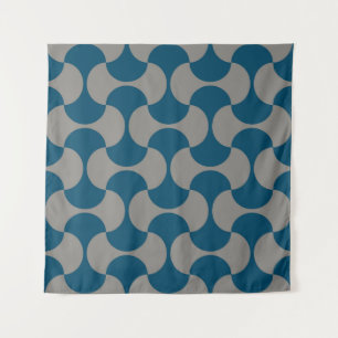 Seamless pastel pattern in 60s style. Wrapping pap Tapestry