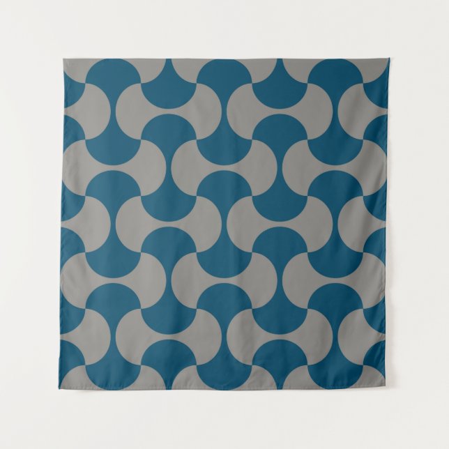 Seamless pastel pattern in 60s style. Wrapping pap Tapestry (Front)