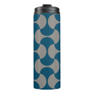 Seamless pastel pattern in 60s style. Wrapping pap Thermal Tumbler
