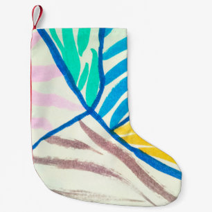Seamless patchwork background with paisley and flo small christmas stocking