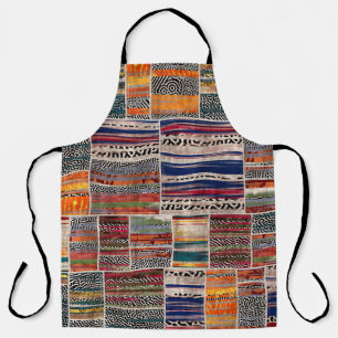 Seamless patchwork collage mix quilt pattern print apron