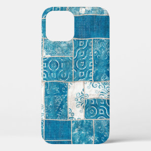Seamless patchwork collage mix quilt pattern print iPhone 12 case
